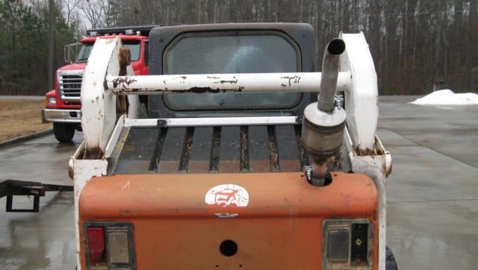 Exhaust Scrubber Installed On Tractor